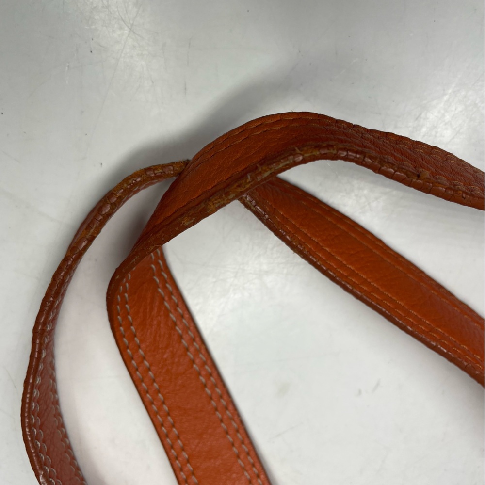 Cole Haan Orange Leather Hobo Shoulder Bag Purse Handbag Slouchy Boho Satchel - Picture 8 of 8